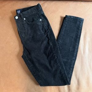 Gap Dark Gray Corduroy High Rise Jeans